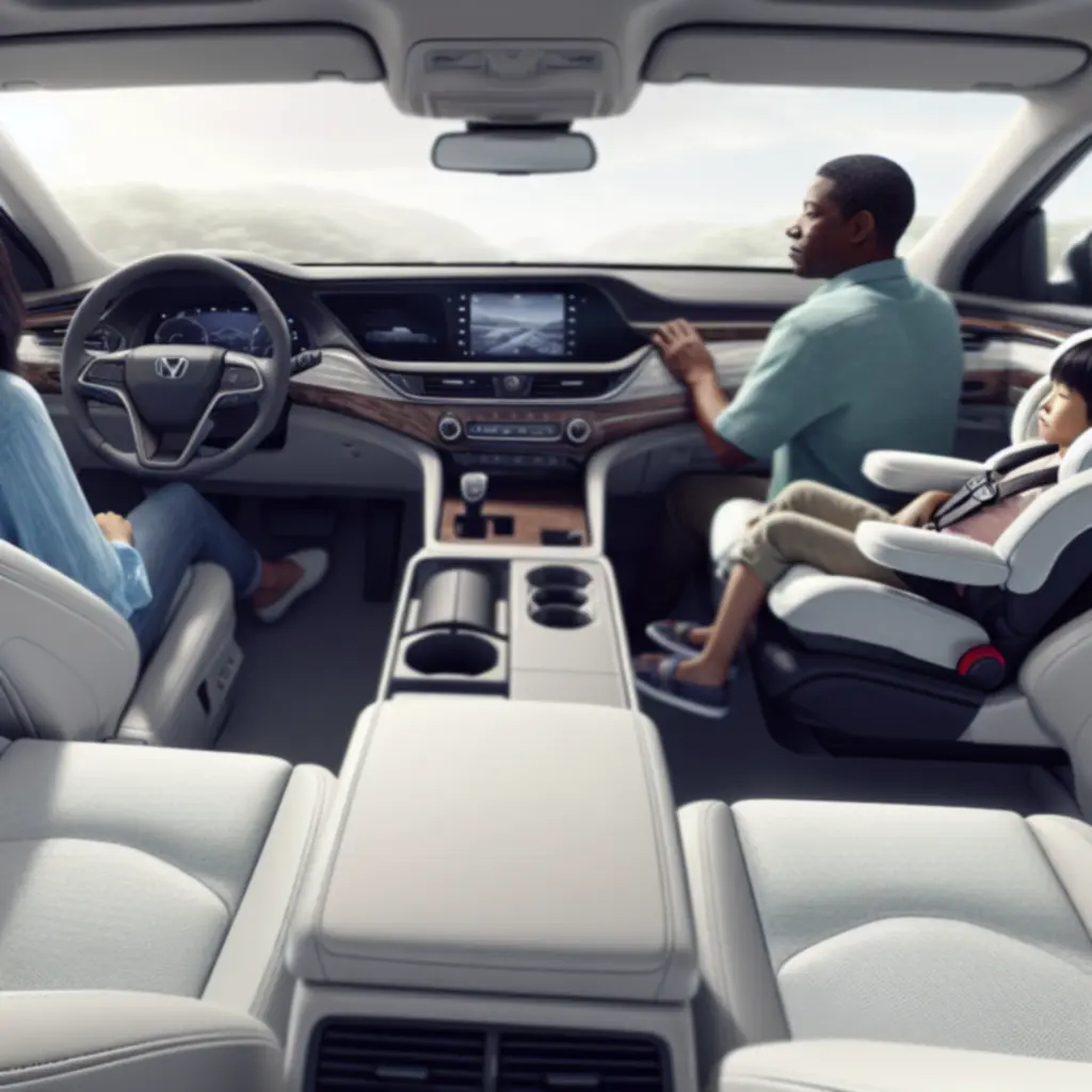 Interior of a comfortable family sedan