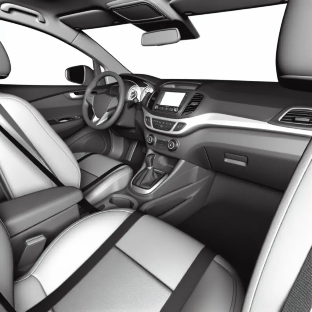 Clean and modern interior of a VIVO CARS LTD rental vehicle