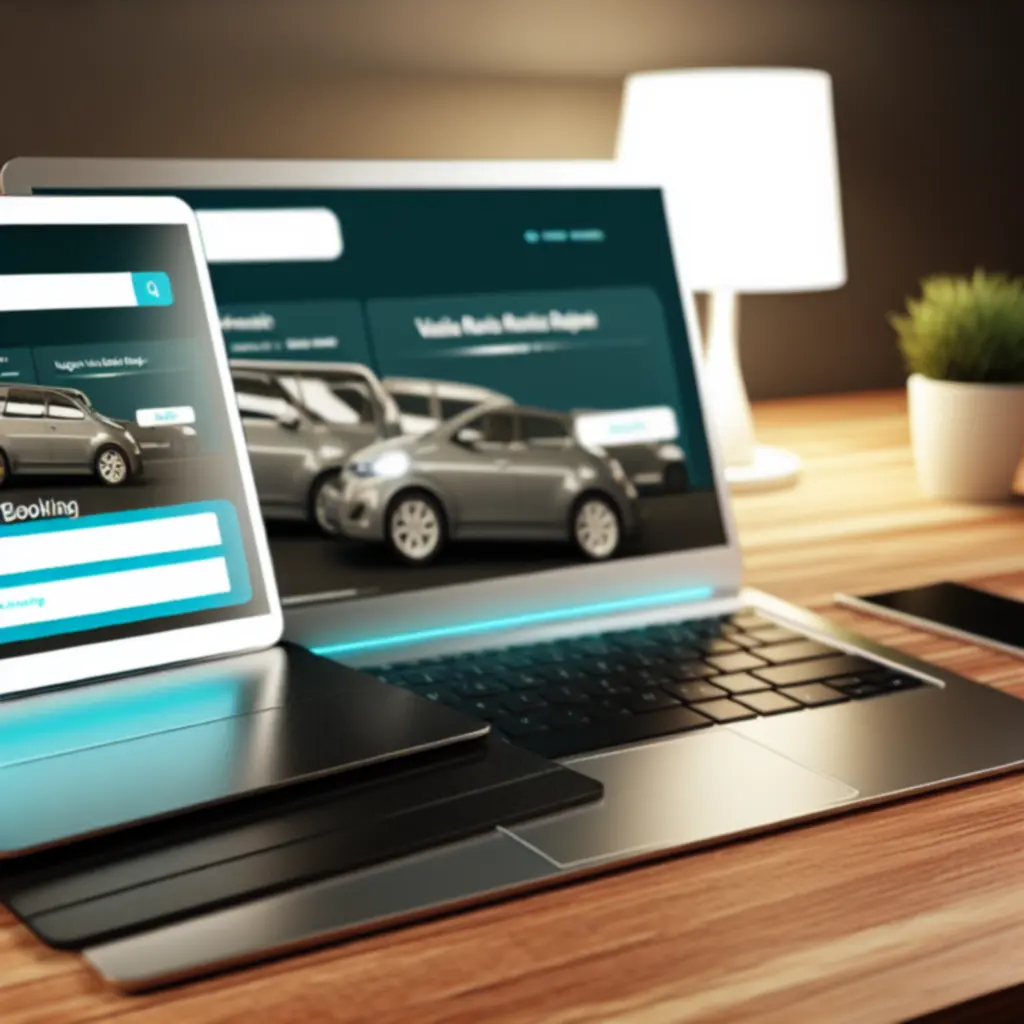 Online car booking form interface for VIVO CARS LTD